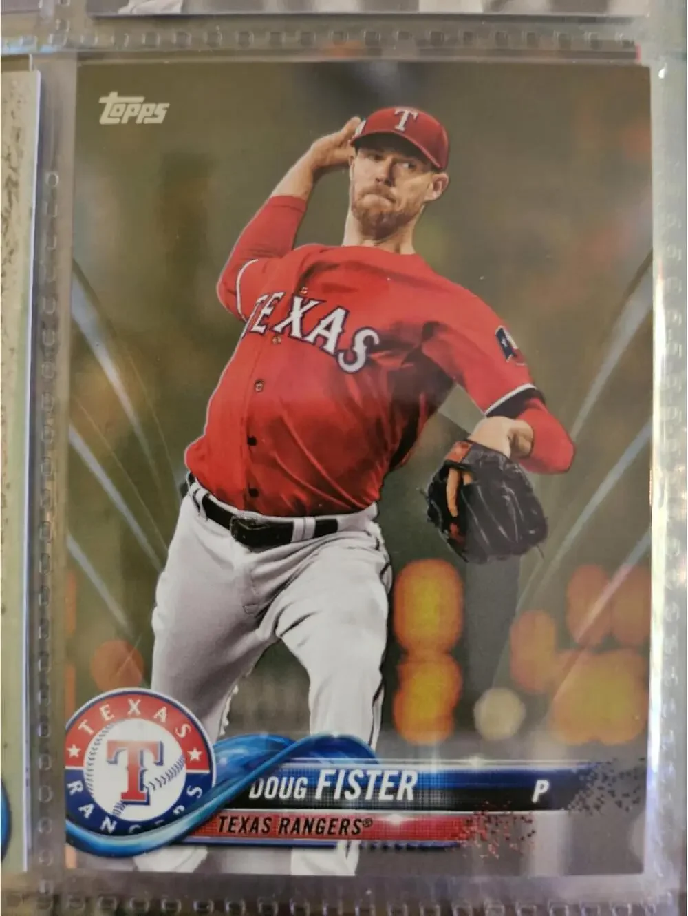 2018 Topps GOLD insert- Doug Fister - No. 1945/2018  #617 - Rangers - RAW Mint